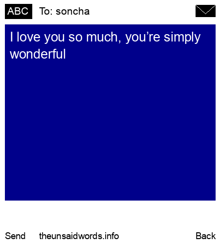 unsent message to soncha