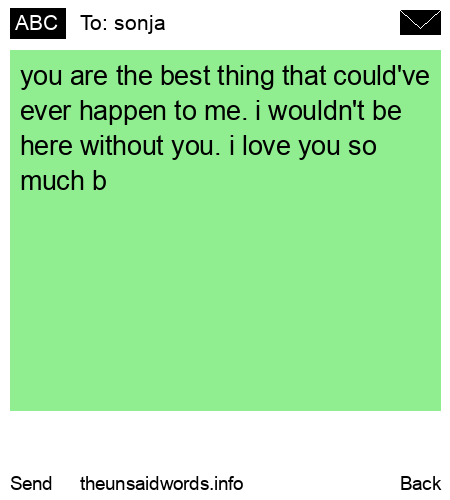 unsent message to sonja