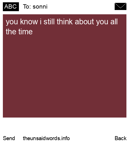 unsent message to sonni