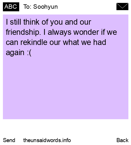 unsent message to Soohyun