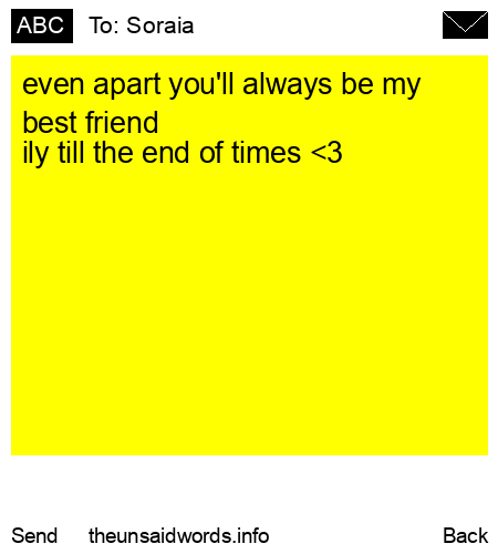 unsent message to Soraia