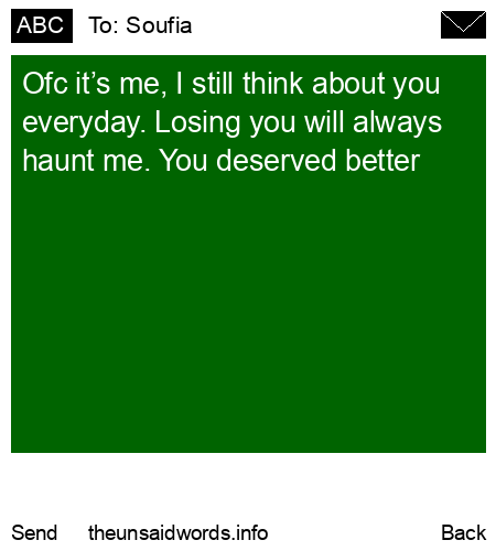 unsent message to Soufia