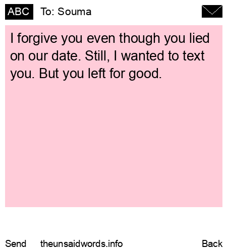 unsent message to Souma 