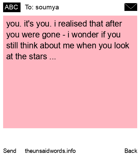 unsent message to soumya