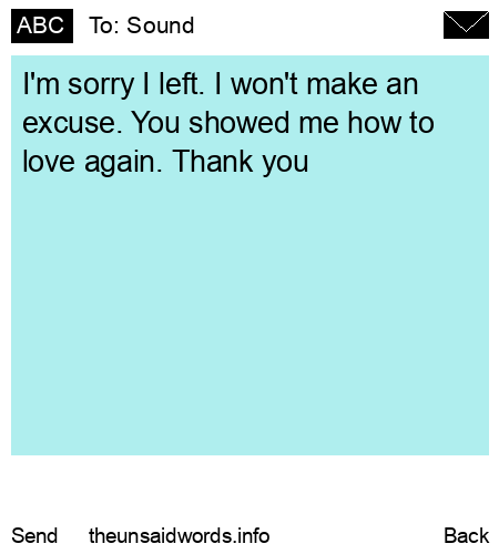 unsent message to Sound