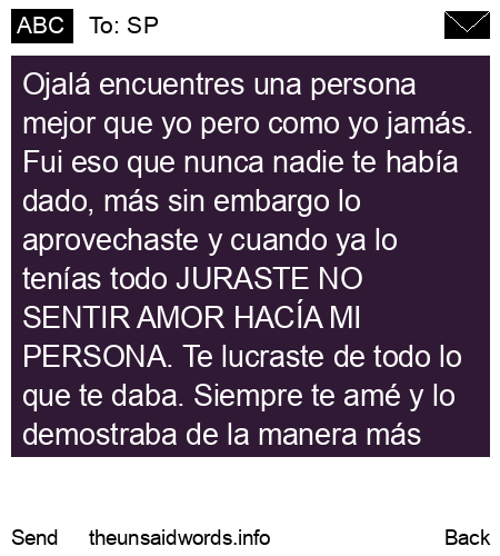 unsent message to SP