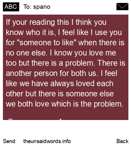 unsent message to spano