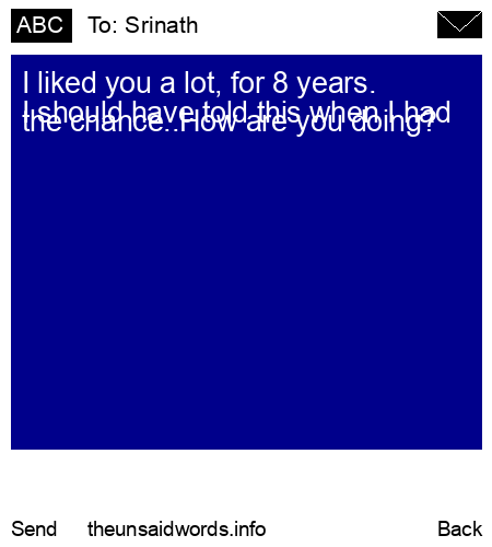 unsent message to Srinath