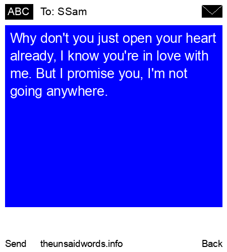 unsent message to SSam