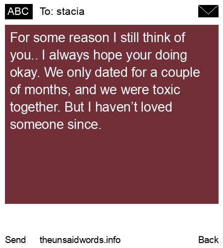 unsent message to stacia