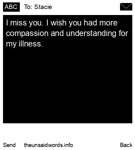 unsent message to Stacie