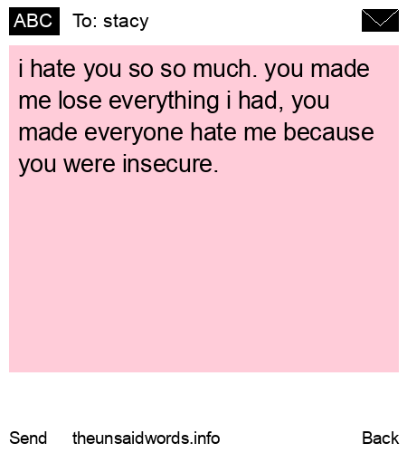 unsent message to stacy