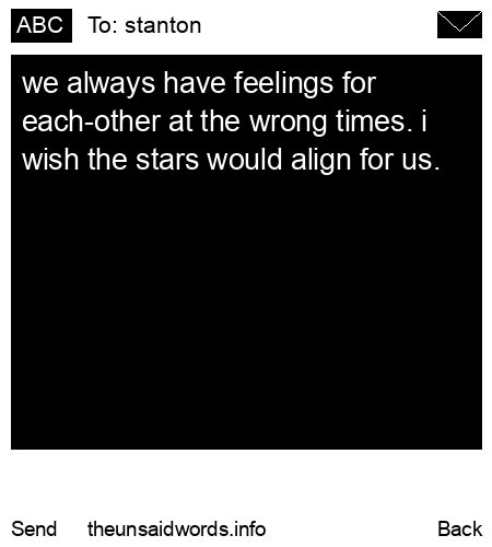 unsent message to stanton