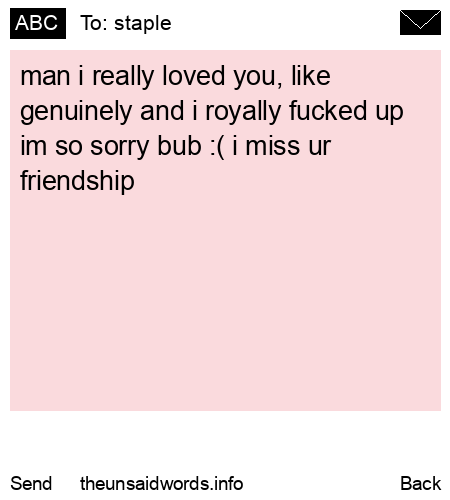 unsent message to staple