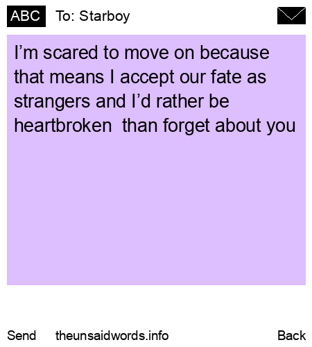 unsent message to Starboy
