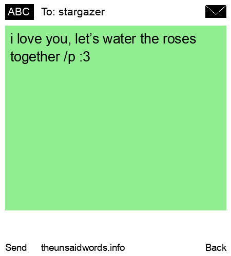 unsent message to stargazer