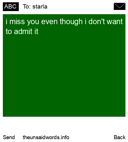 unsent message to starla