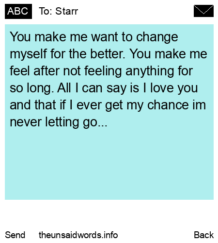 unsent message to Starr