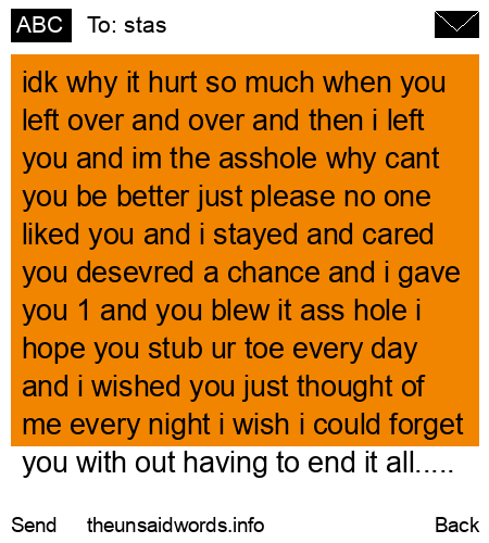 unsent message to stas