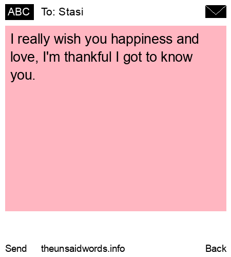 unsent message to Stasi 