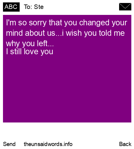 unsent message to Ste