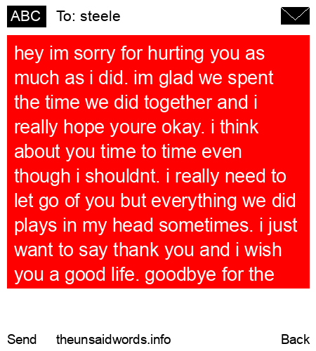 unsent message to steele