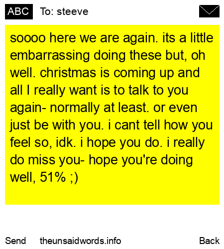 unsent message to steeve
