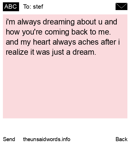 unsent message to stef