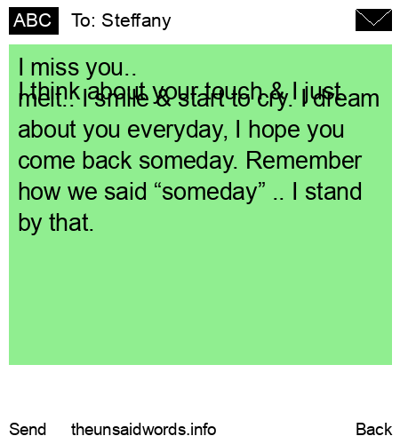 unsent message to Steffany