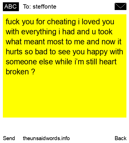 unsent message to steffonte