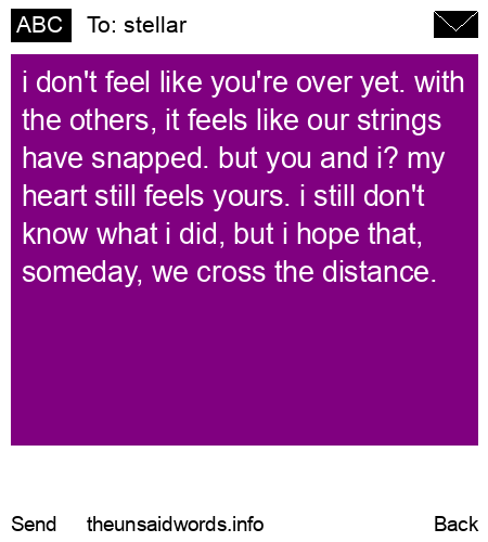 unsent message to stellar