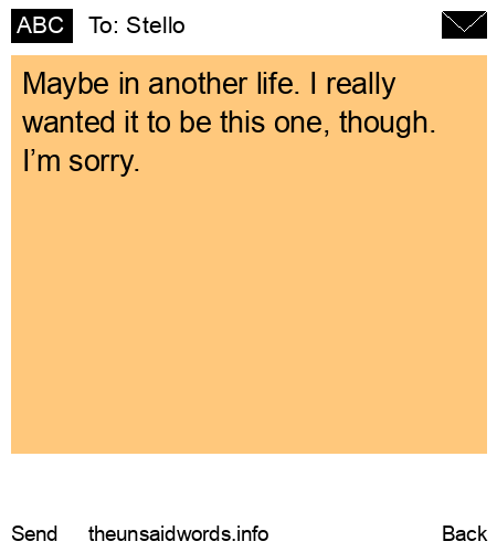unsent message to Stello