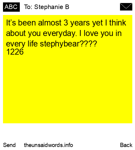 unsent message to Stephanie B