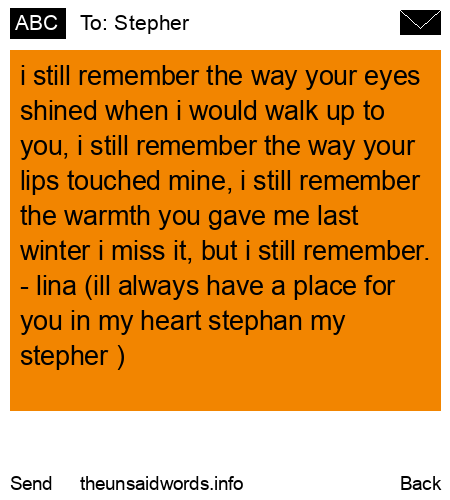 unsent message to Stepher
