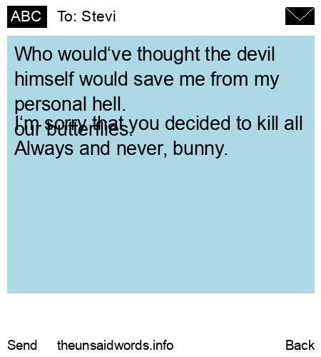 unsent message to Stevi
