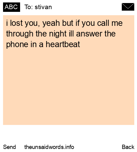 unsent message to stivan