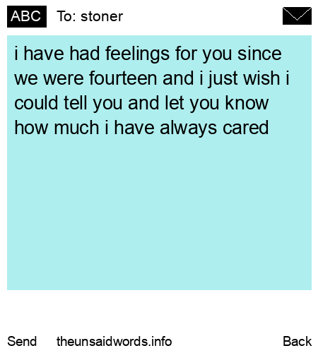 unsent message to stoner