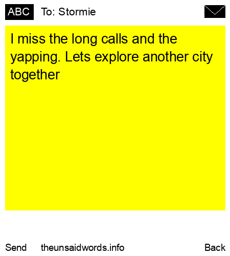 unsent message to Stormie