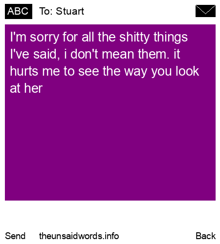 unsent message to Stuart