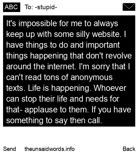 unsent message to -stupid-