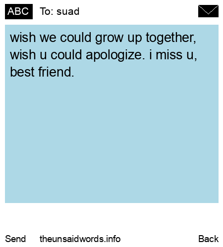 unsent message to suad