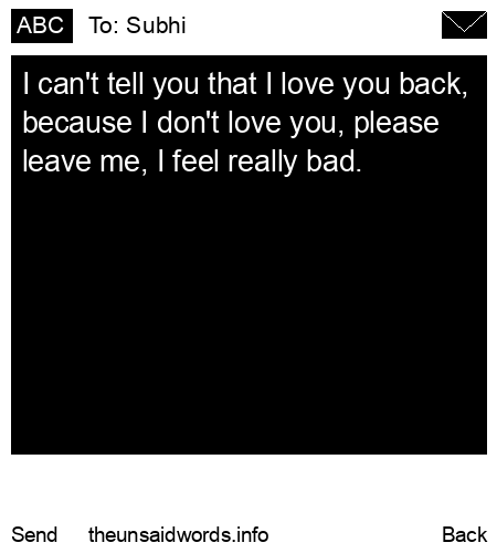 unsent message to Subhi