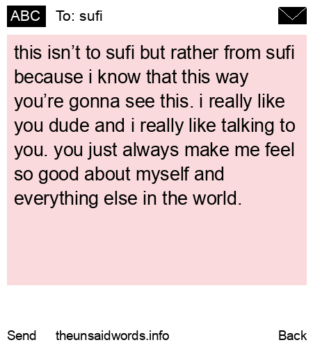 unsent message to sufi