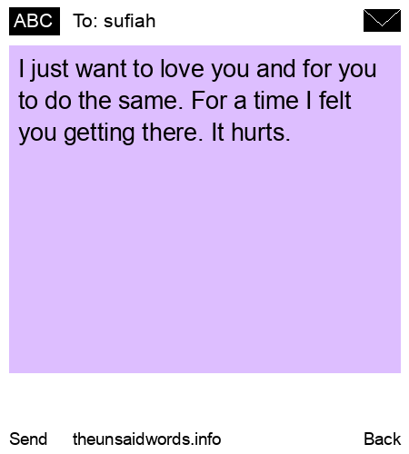 unsent message to sufiah