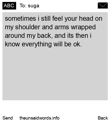 unsent message to suga