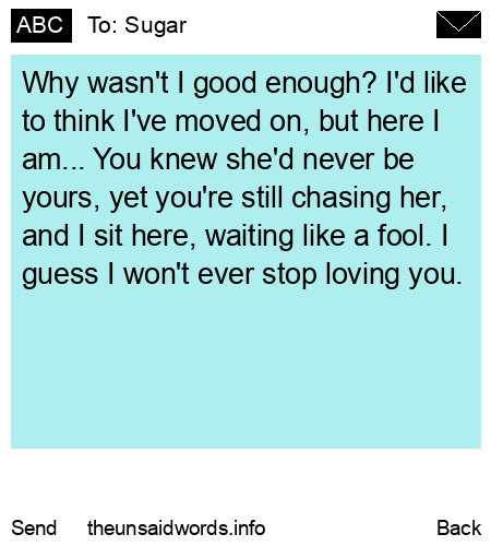 unsent message to Sugar