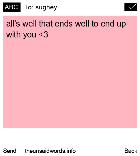 unsent message to sughey