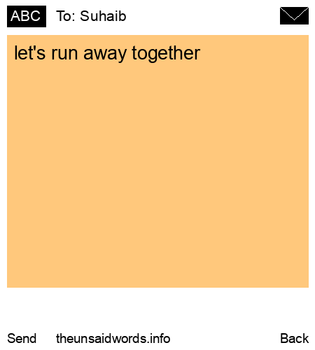 unsent message to Suhaib