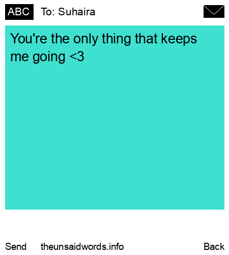 unsent message to Suhaira