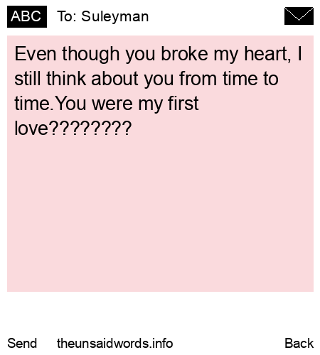 unsent message to Suleyman 